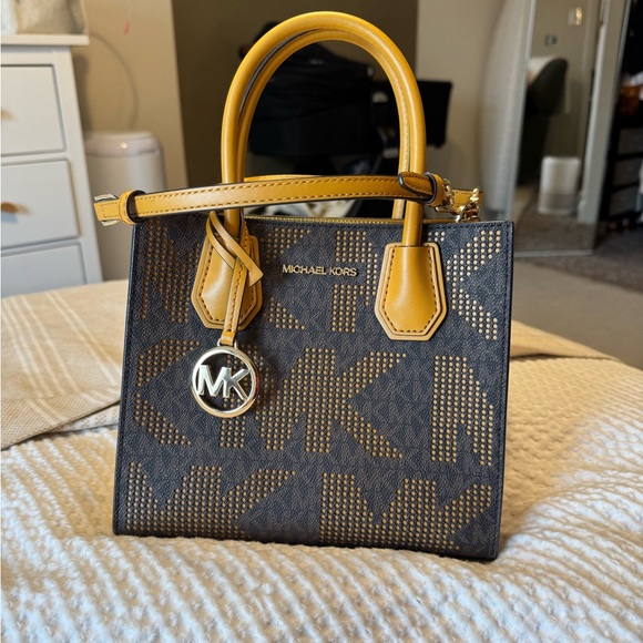 Michael Kors Handbags - Michael Kors Crossbody Bag in Yellow and Brown